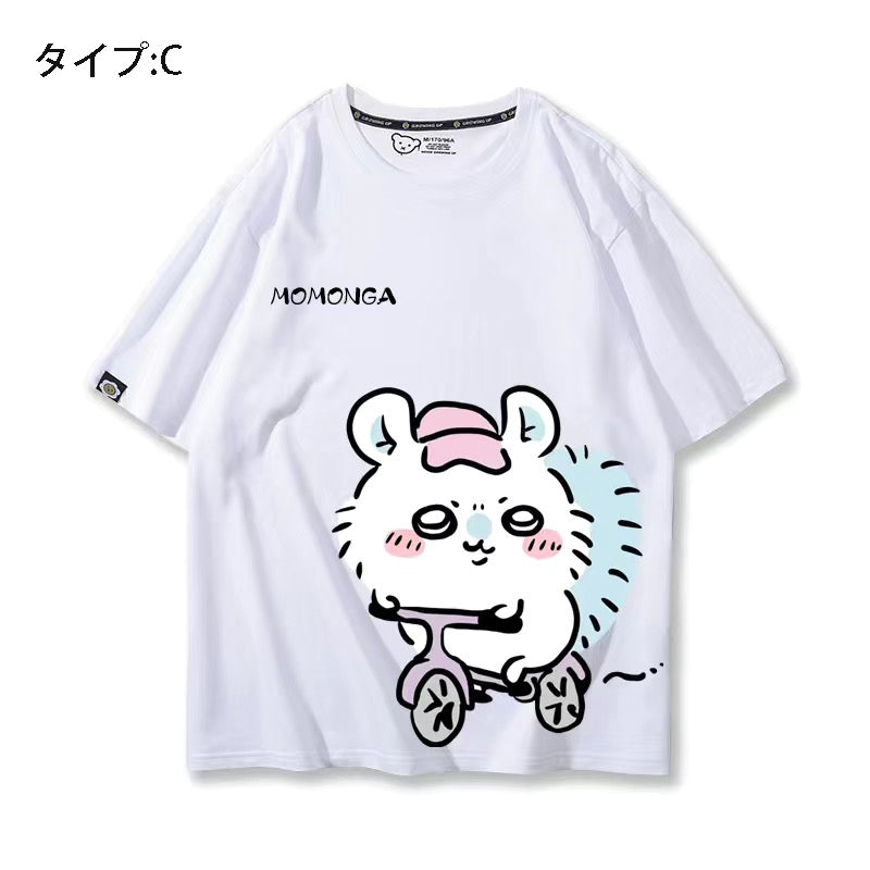可愛いキャラ ゆるかわ トップス 日常（笑）ユニセックス 半袖Ｔシャツ