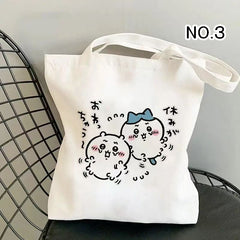 可愛いキャラ ゆるかわ バッグ ユニセックス 軽量＆収納力抜群 キャンバス トートバッグ