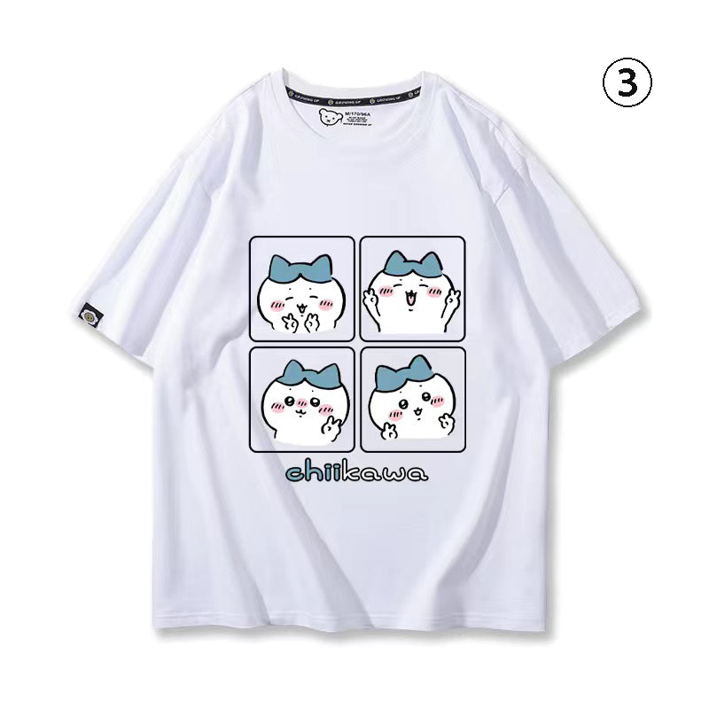 可愛いキャラ ゆるかわ トップス ポーズを取る ‌ユニセックス 半袖Ｔシャツ