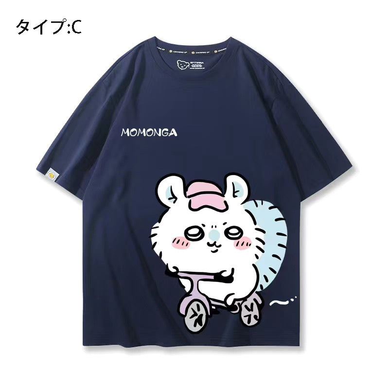 可愛いキャラ ゆるかわ トップス 日常（笑）ユニセックス 半袖Ｔシャツ