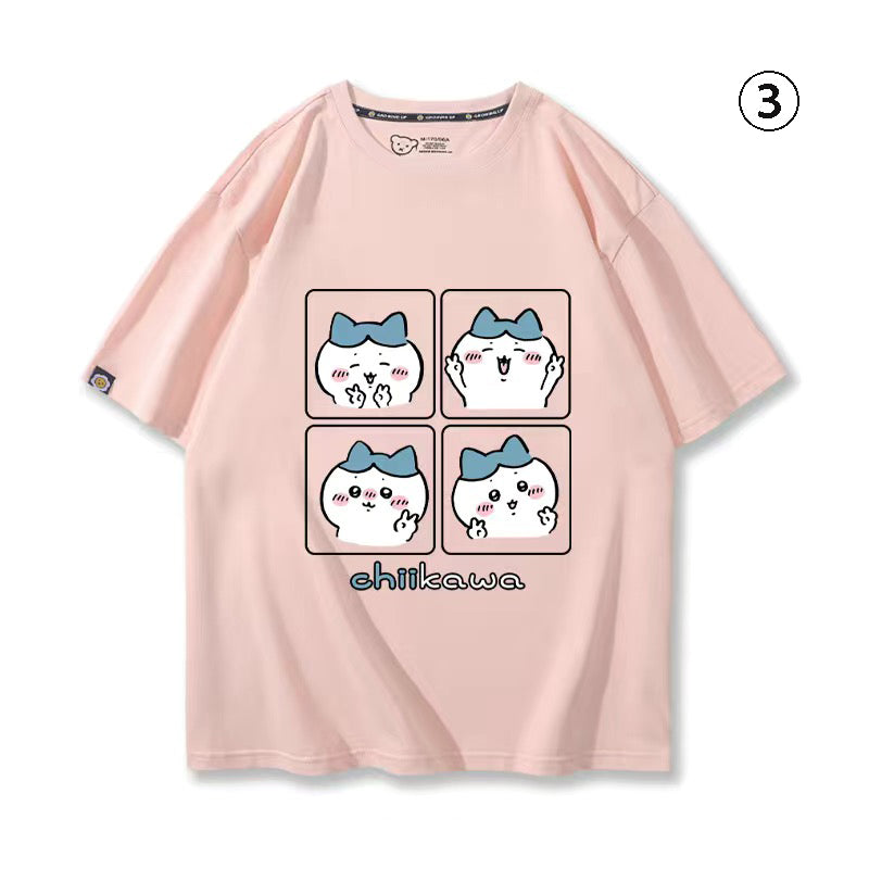 可愛いキャラ ゆるかわ トップス ポーズを取る ‌ユニセックス 半袖Ｔシャツ