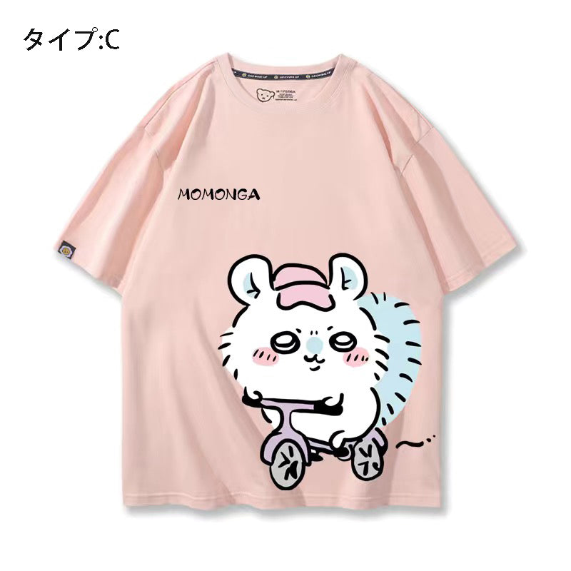 可愛いキャラ ゆるかわ トップス 日常（笑）ユニセックス 半袖Ｔシャツ