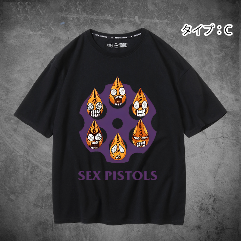 JOJOシリーズ トップス Sex Pistols ユニセックス 半袖Ｔシャツ