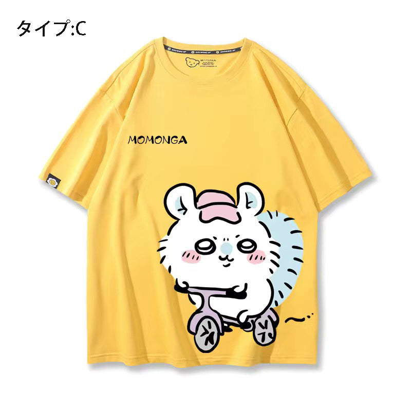 可愛いキャラ ゆるかわ トップス 日常（笑）ユニセックス 半袖Ｔシャツ