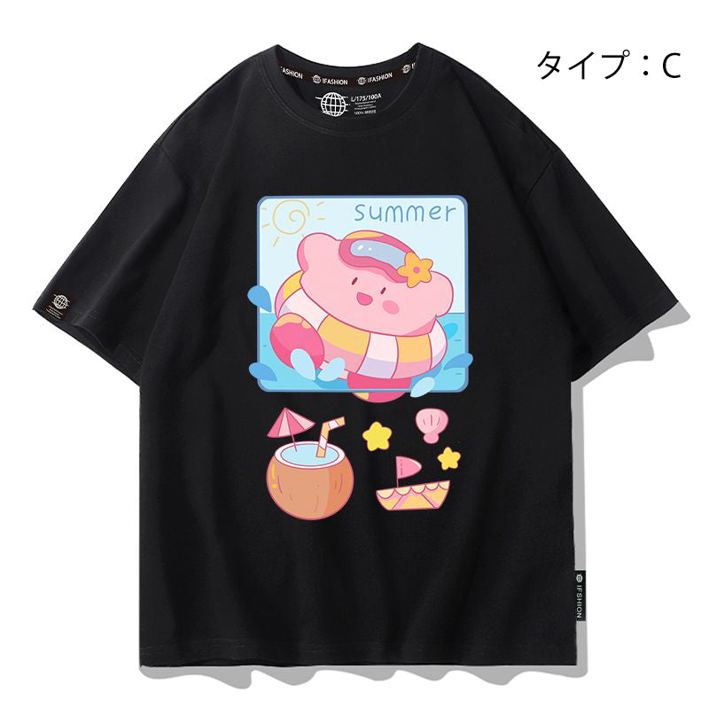 キャラクターシリーズ トップス カービィのに日常 ‌ユニセックス 半袖Ｔシャツ