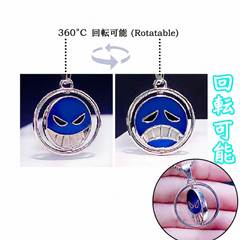 キャラクター  海賊アニメ風 雑貨 回転式 キーホルダー キーリング ネックレス 多タイプ展開 ユニセックス