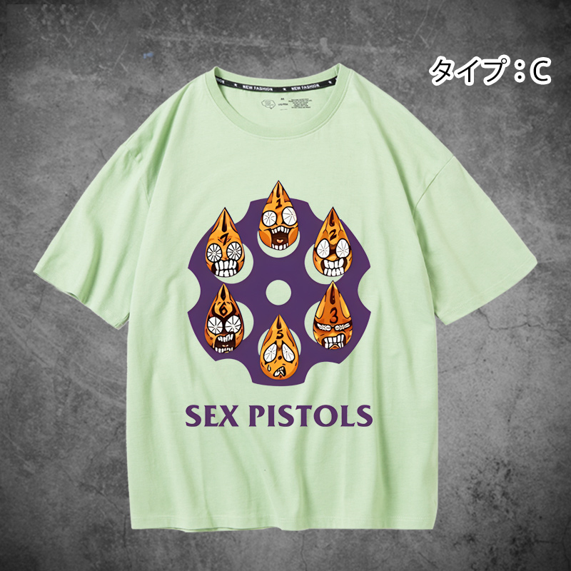 JOJOシリーズ トップス Sex Pistols ユニセックス 半袖Ｔシャツ