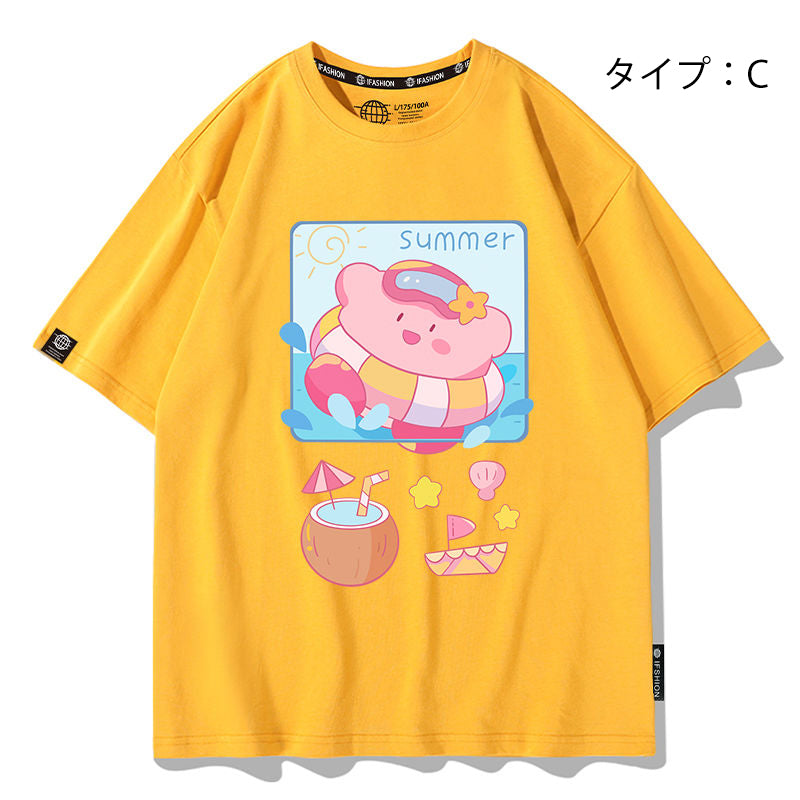 キャラクターシリーズ トップス カービィのに日常 ‌ユニセックス 半袖Ｔシャツ