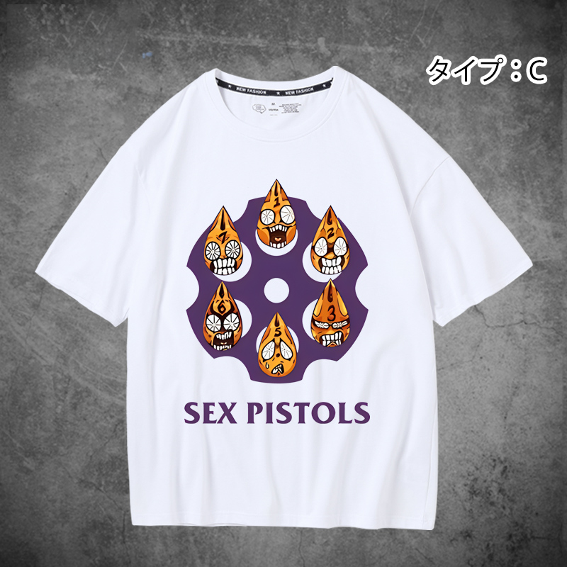 JOJOシリーズ トップス Sex Pistols ユニセックス 半袖Ｔシャツ