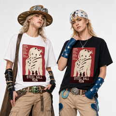 スタンド使い イラスト トップス ジョニー モチーフプリント ユニセックス 半袖Ｔシャツ