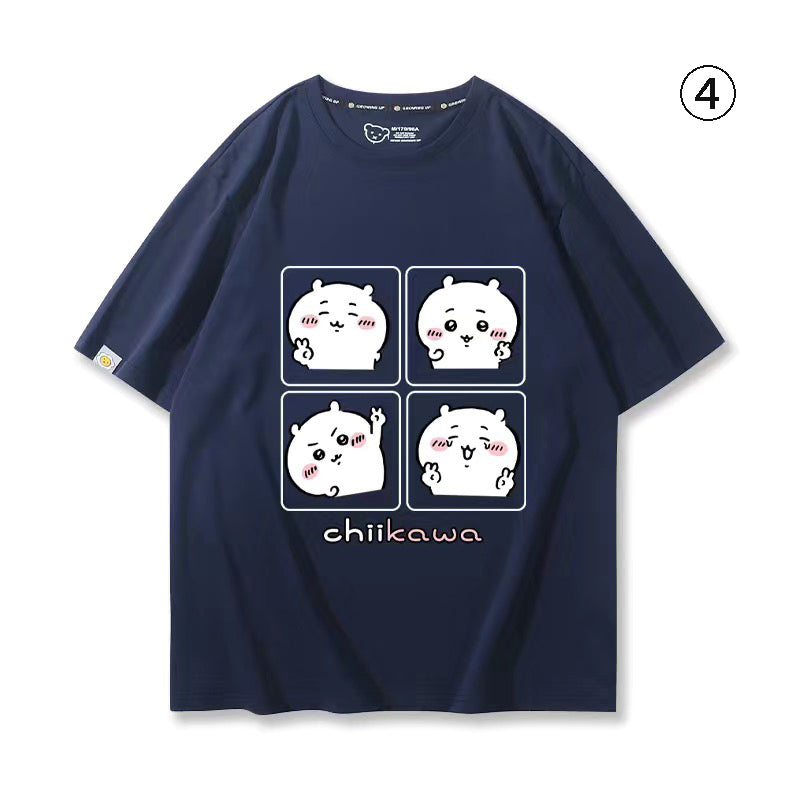 可愛いキャラ ゆるかわ トップス ポーズを取る ‌ユニセックス 半袖Ｔシャツ