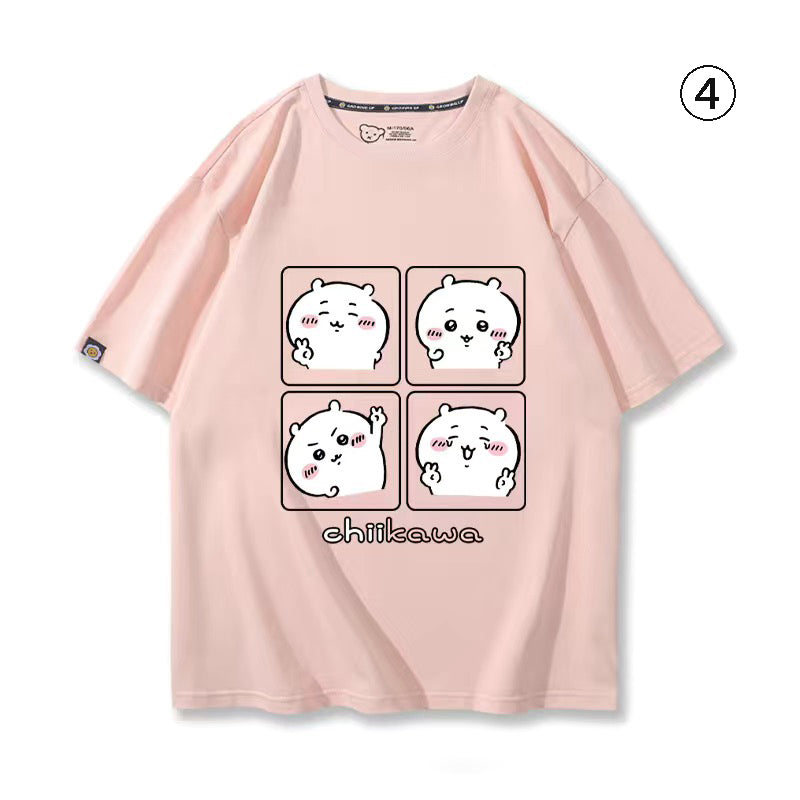 可愛いキャラ ゆるかわ トップス ポーズを取る ‌ユニセックス 半袖Ｔシャツ