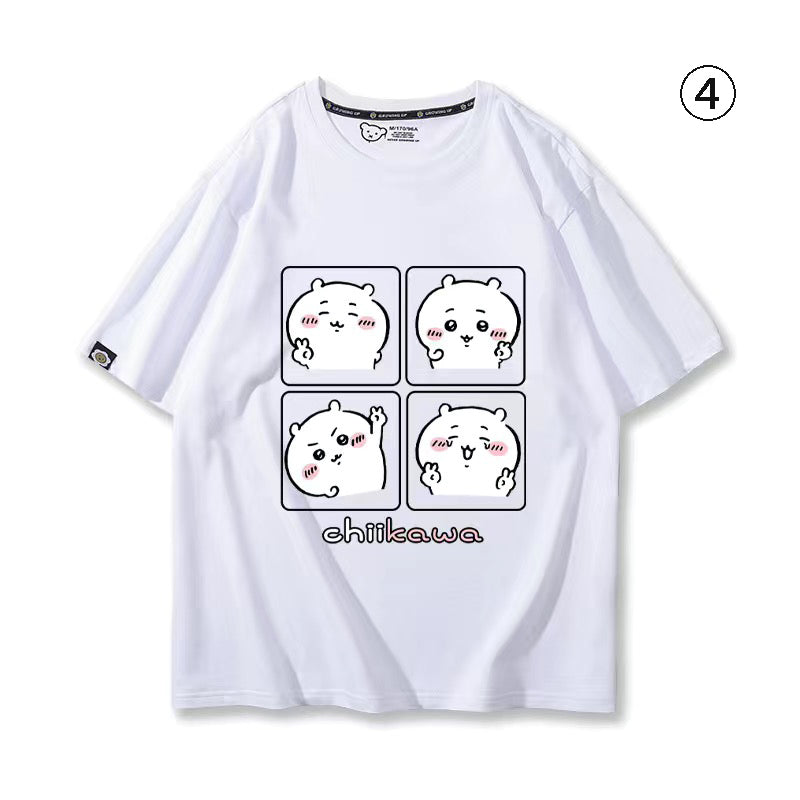 可愛いキャラ ゆるかわ トップス ポーズを取る ‌ユニセックス 半袖Ｔシャツ