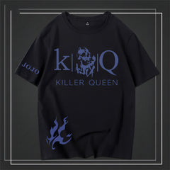 スタンド使い イラスト トップス  Killer Queen ユニセックス 半袖 Ｔシャツ