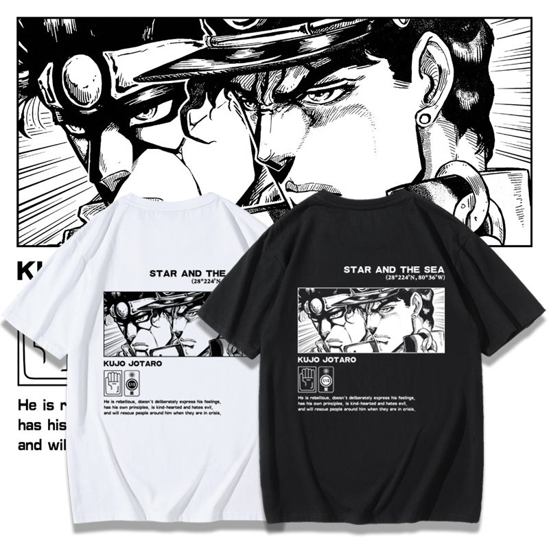 スタンド使い イラスト トップス STAR AND THE SEA  ユニセックス 半袖 Ｔシャツ