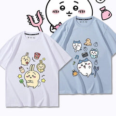 可愛いキャラ ゆるかわトップス 笑える日常 ユニセックス 半袖Ｔシャツ