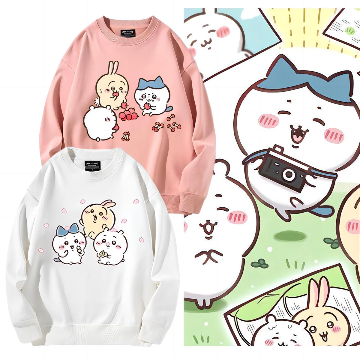 可愛いキャラ ゆるかわ トップス  嬉しい時間 ユニセックス 長袖 スウェット