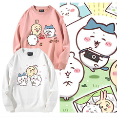 可愛いキャラ ゆるかわ トップス  嬉しい時間 ユニセックス 長袖 スウェット