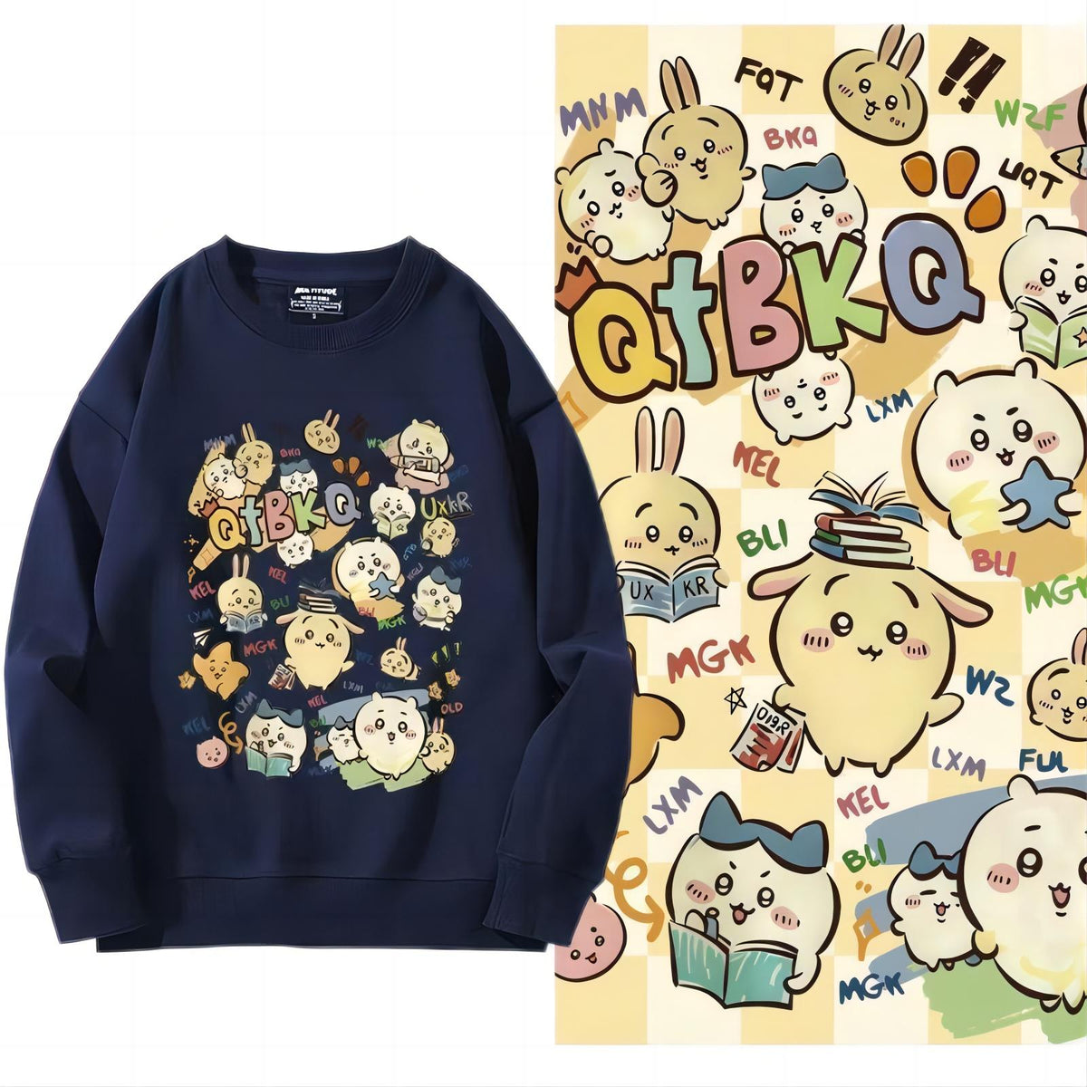 可愛いキャラ ゆるかわ トップス 日々精進 ユニセックス 長袖 スウェット