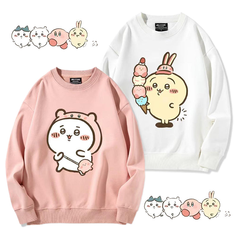 可愛いキャラ ゆるかわ トップス 遠足 ユニセックス 長袖 スウェット