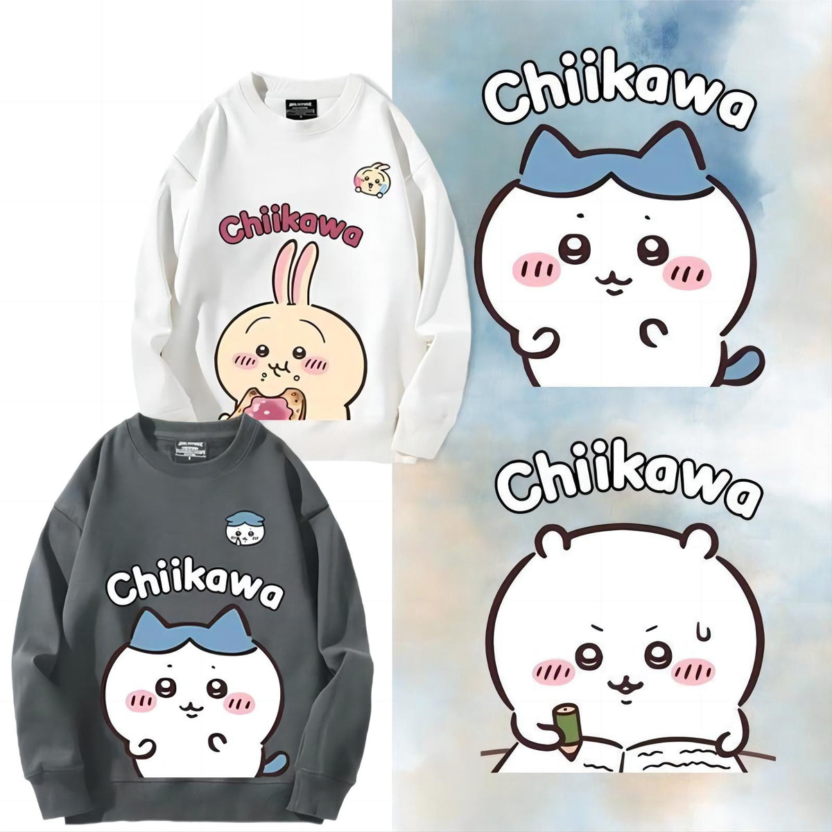 可愛いキャラ ゆるかわ トップス  一生懸命に生きる ユニセックス 長袖 スウェット