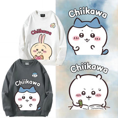 可愛いキャラ ゆるかわ トップス  一生懸命に生きる ユニセックス 長袖 スウェット