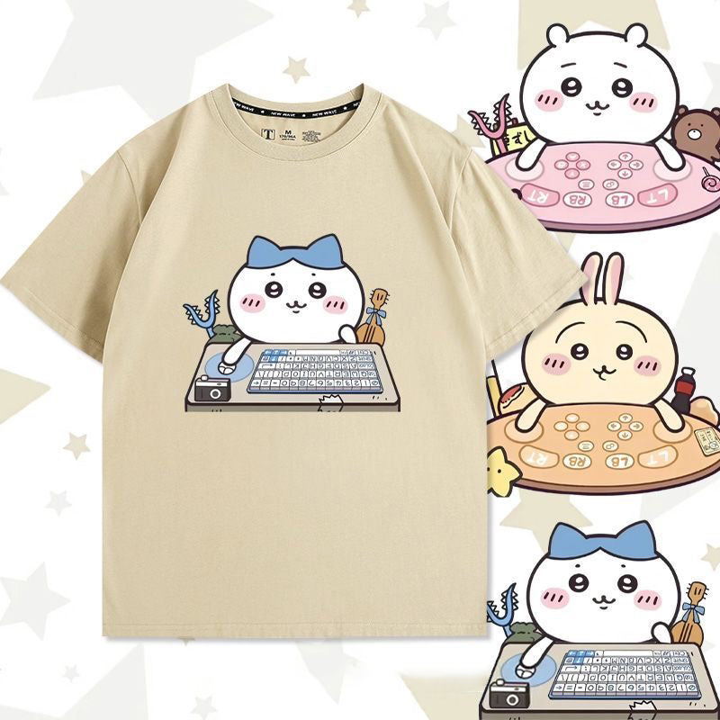 可愛いキャラ ゆるかわ トップス 勤め人 ユニセックス 半袖Ｔシャツ