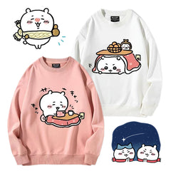 可愛いキャラ ゆるかわ トップス 寒冷な天気 ユニセックス 長袖 スウェット