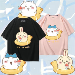 可愛いキャラ ゆるかわ トップス 水泳 ユニセックス 半袖Ｔシャツ