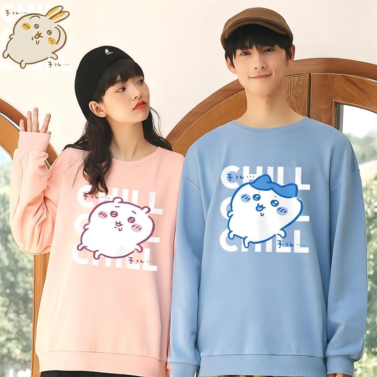 可愛いキャラ ゆるかわ トップス チル... ユニセックス 長袖 スウェット