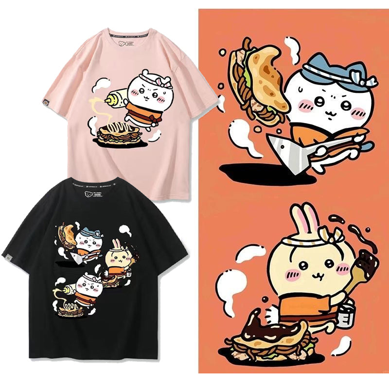 可愛いキャラ ゆるかわ トップス シェフ ユニセックス 半袖Ｔシャツ