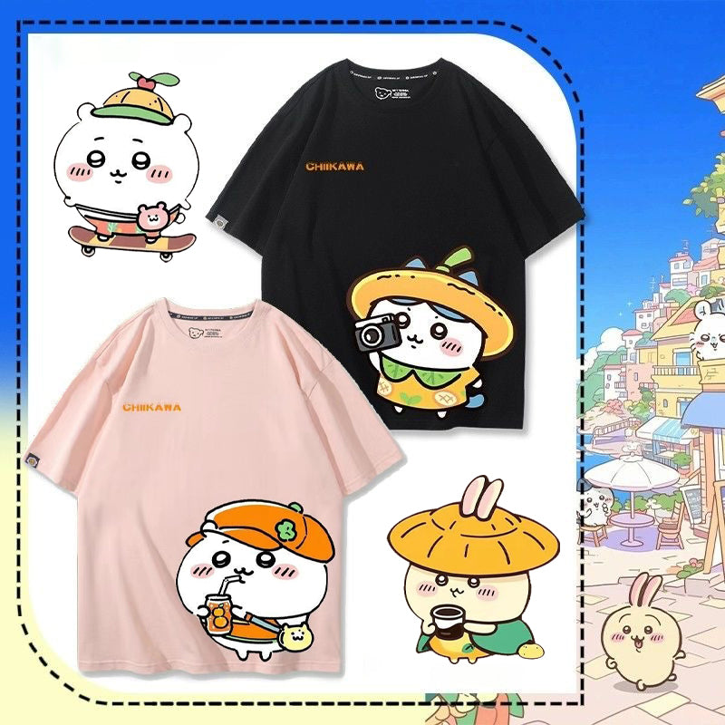 可愛いキャラ ゆるかわ トップス お出かけ ユニセックス 半袖Ｔシャツ