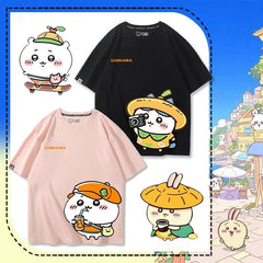 可愛いキャラ ゆるかわ トップス お出かけ ユニセックス 半袖Ｔシャツ