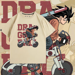 キャラクター トップス  自転車に乗る ユニセックス 半袖Ｔシャツ