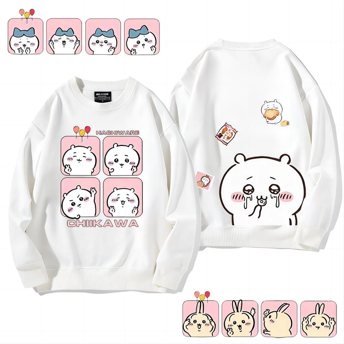 可愛いキャラ ゆるかわ トップス おいしいおやつ ユニセックス 長袖 スウェット