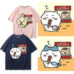 可愛いキャラ ゆるかわ トップス 焼きまんじゅう ユニセックス 半袖Ｔシャツ