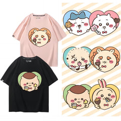 可愛いキャラ ゆるかわ トップス スナック ユニセックス 半袖Ｔシャツ