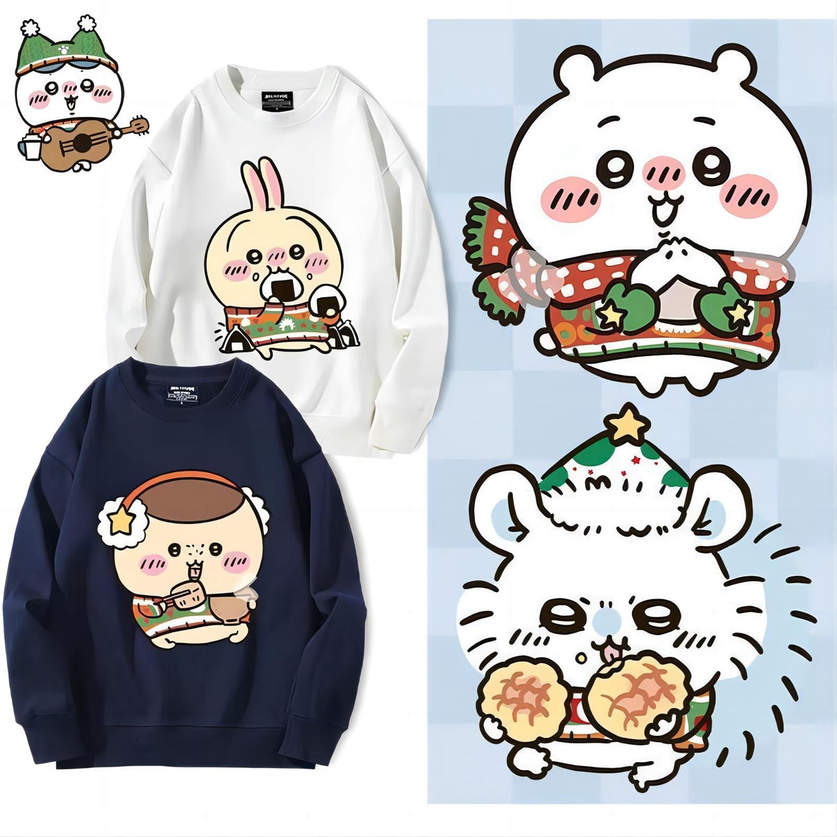可愛いキャラ ゆるかわ トップス クリスマス ユニセックス 長袖 スウェット