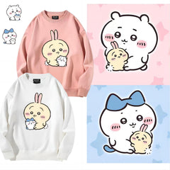 可愛いキャラ ゆるかわ トップス ぎゅっ ユニセックス 長袖 スウェット