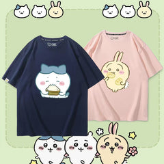 可愛いキャラ ゆるかわ トップス お昼の時間 ユニセックス 半袖Ｔシャツ