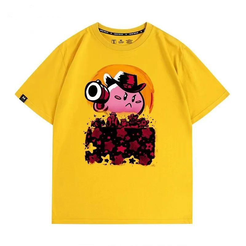 キャラクターシリーズ トップス レッドデッドリデンプションカービィ ‌ユニセックス 半袖Ｔシャツ