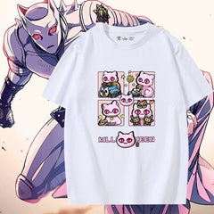 JOJOシリーズ トップス Killer Queen ネコ爆弾 ユニセックス 半袖Ｔシャツ