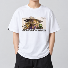 スタンド使い イラスト トップス ジョジョの奇妙な冒険 ジョニィ・ジョースター プリント ユニセックス 半袖Ｔシャツ