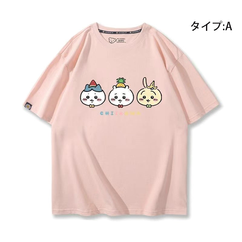 可愛いキャラ ゆるかわトップス 果物 ユニセックス 半袖Ｔシャツ