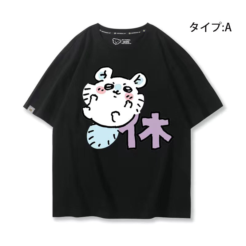 可愛いキャラ ゆるかわ トップス 休日 ユニセックス 半袖Ｔシャツ