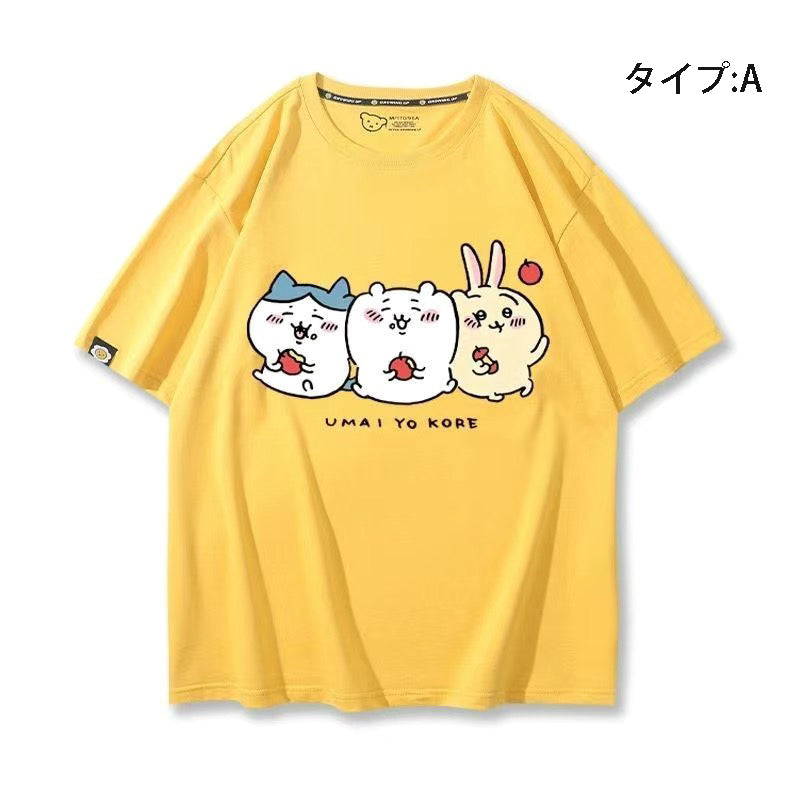 可愛いキャラ ゆるかわ トップス ゆったりとした生活 ユニセックス 半袖Ｔシャツ
