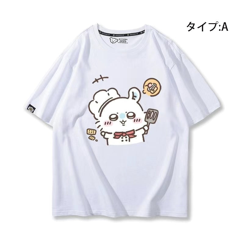 可愛いキャラ ゆるかわ トップス シェフ ユニセックス 半袖Ｔシャツ