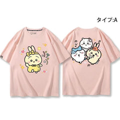 可愛いキャラ ゆるかわ トップス 集団遠足 ユニセックス 半袖Ｔシャツ