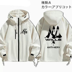 キャラクター トップス  WILLE メンズ 防風 防寒 アニメジャケット