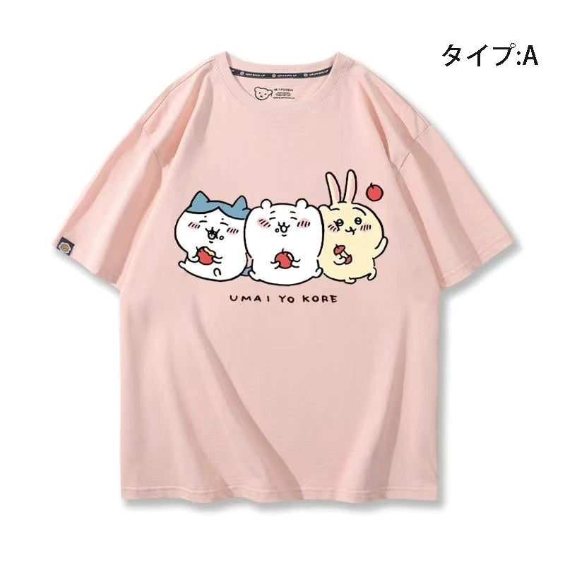 可愛いキャラ ゆるかわ トップス ゆったりとした生活 ユニセックス 半袖Ｔシャツ